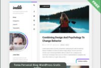 Tema Personal Blog WordPress Gratis Indite Ringan Dan Menawan