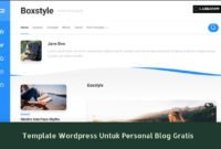 Template Wordpress Untuk Personal Blog Gratis Simple Dan Elegan