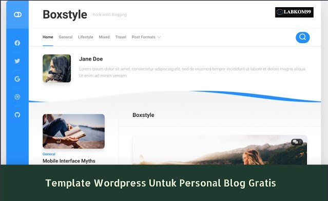 Template Wordpress Untuk Personal Blog Gratis Simple Dan Elegan