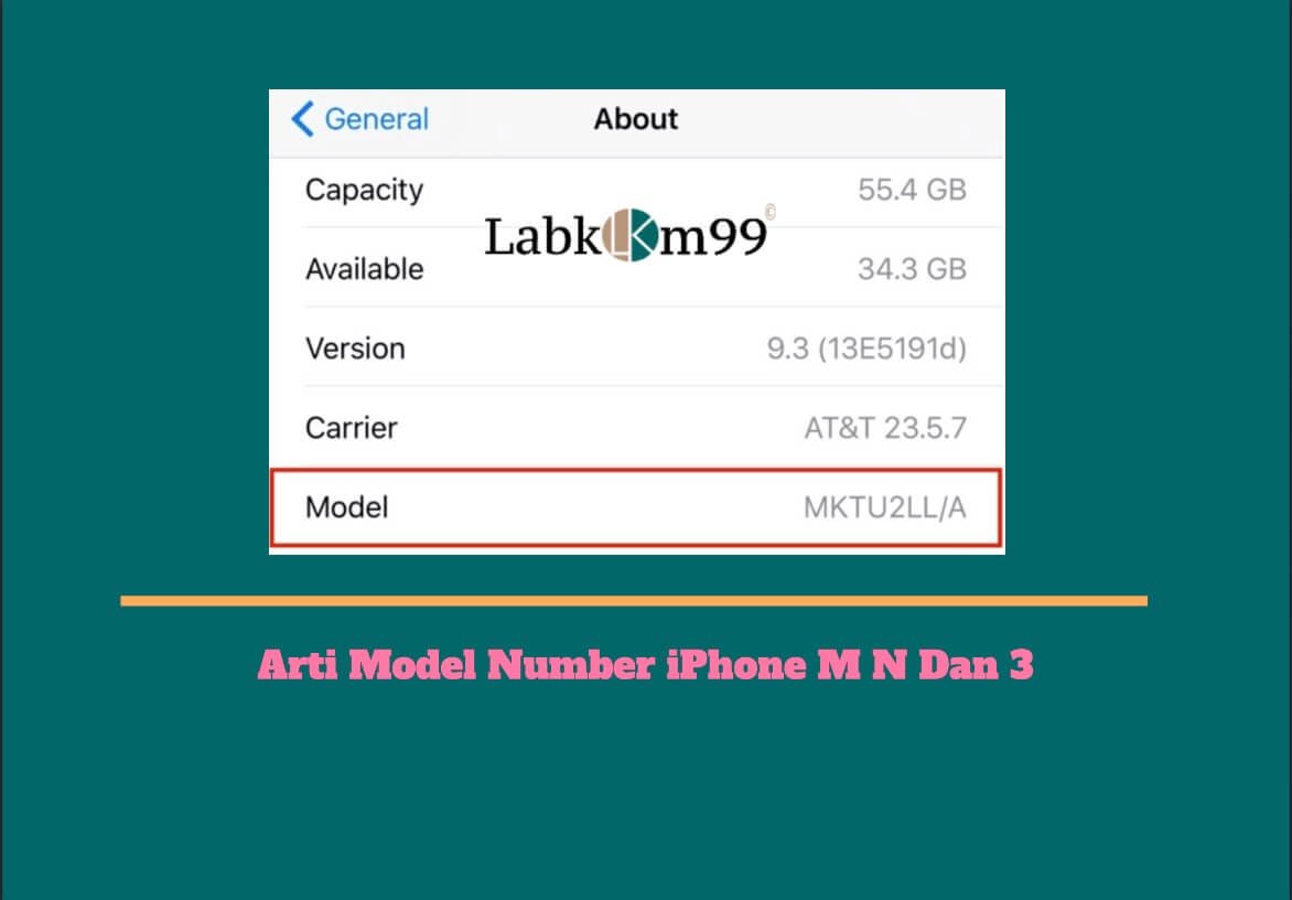 Arti Model Number iPhone M N Dan 3