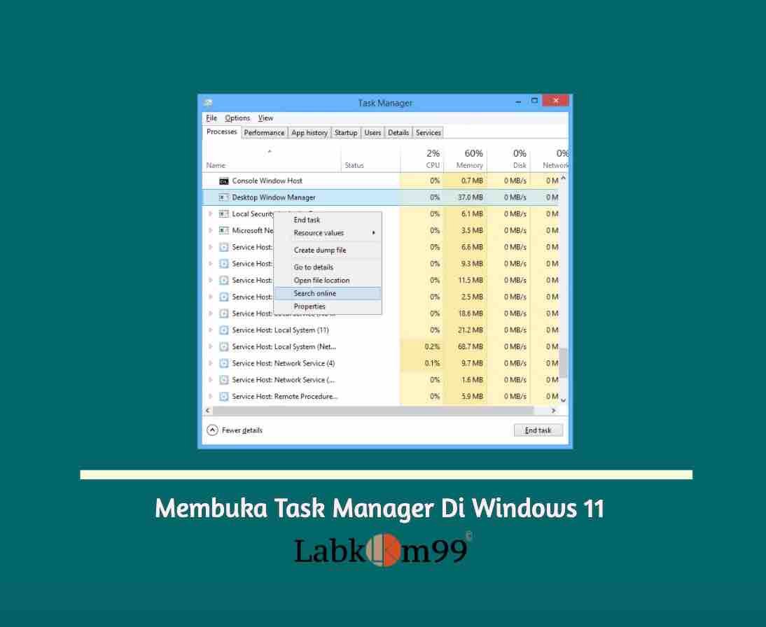 Membuka Task Manager Di Windows 11