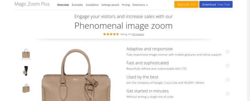 Plugin Magic Zoom Plus WooCommerce