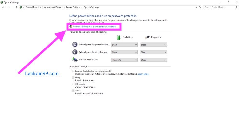 Change Setting That Are Currently Unavailable