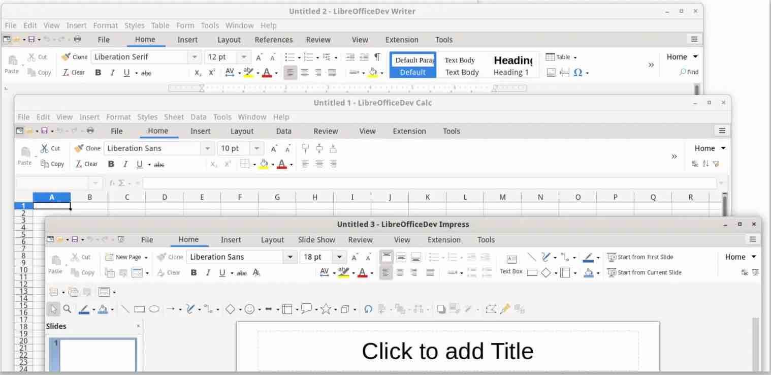 LibreOffice terlihat seperti Microsoft Office di GNOME