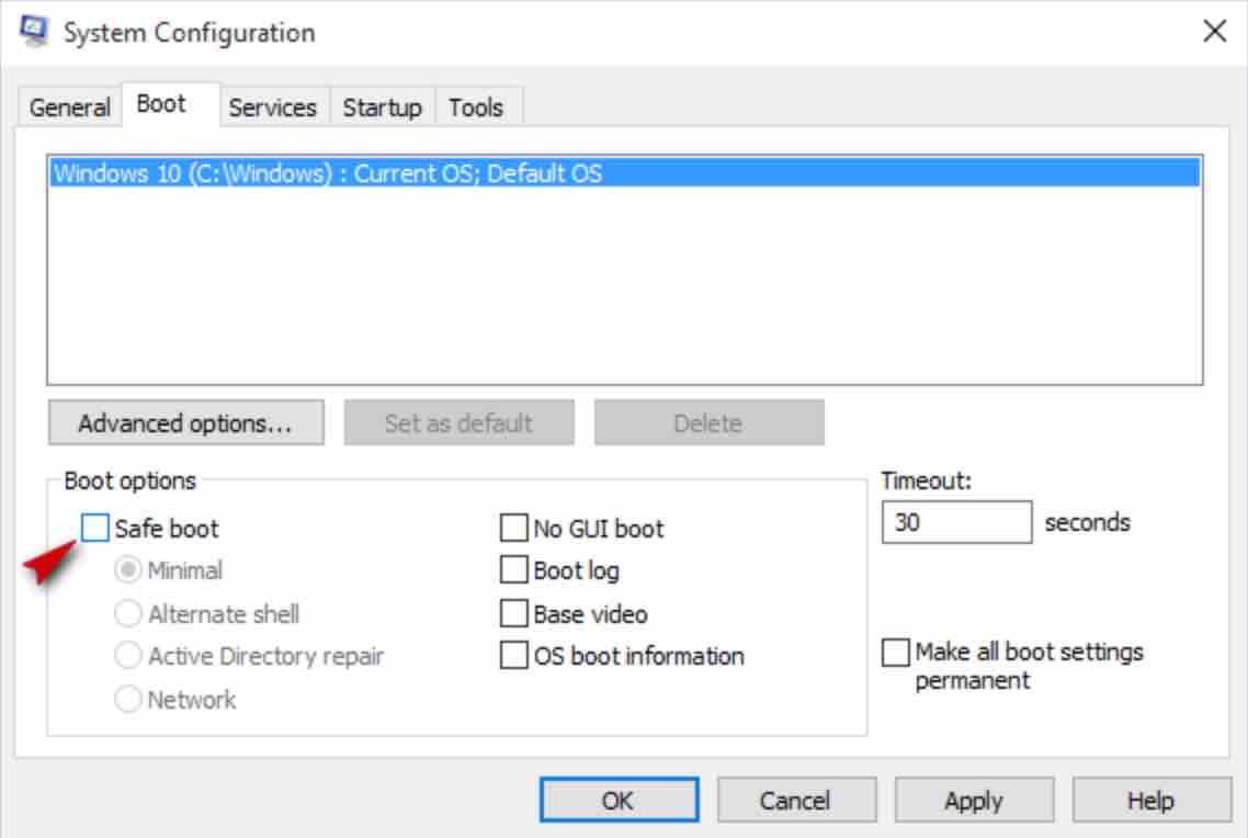 Melalui Boot Option
