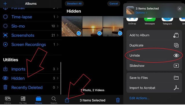 Cara Menyembunyikan Foto Dan Video di iPhone Atau iPad