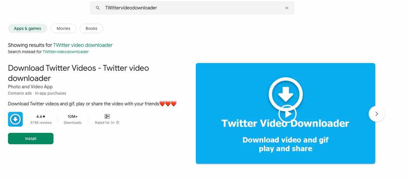 Twitter Video Download (Android)