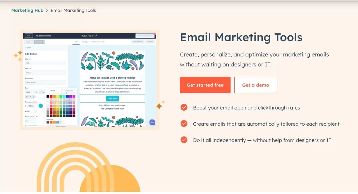 email marketing software hubspot