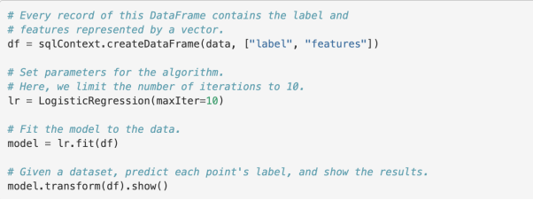 Membuat prediksi dengan regresi logistik Python di Apache Spark