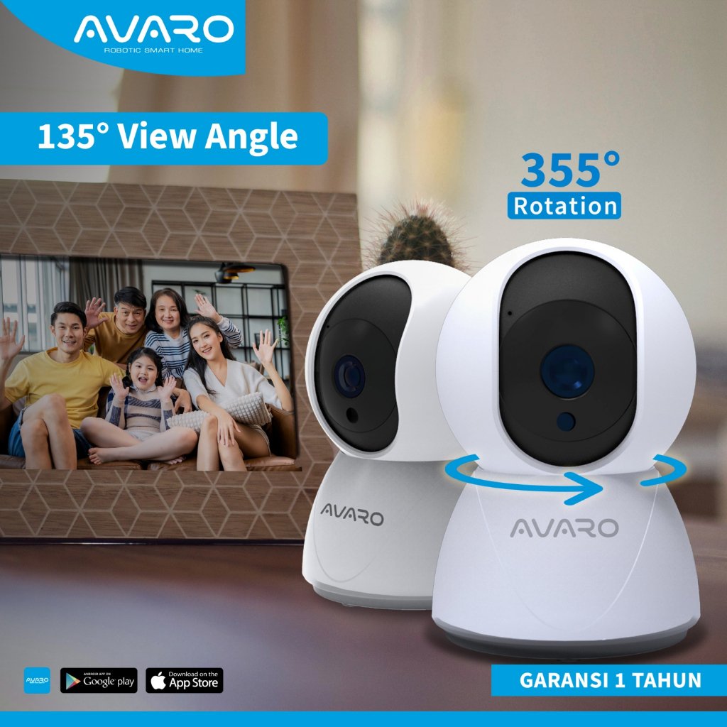 AVARO Smart CCTV WIFI IP Camera CCTV Indoor 2MP PTZ