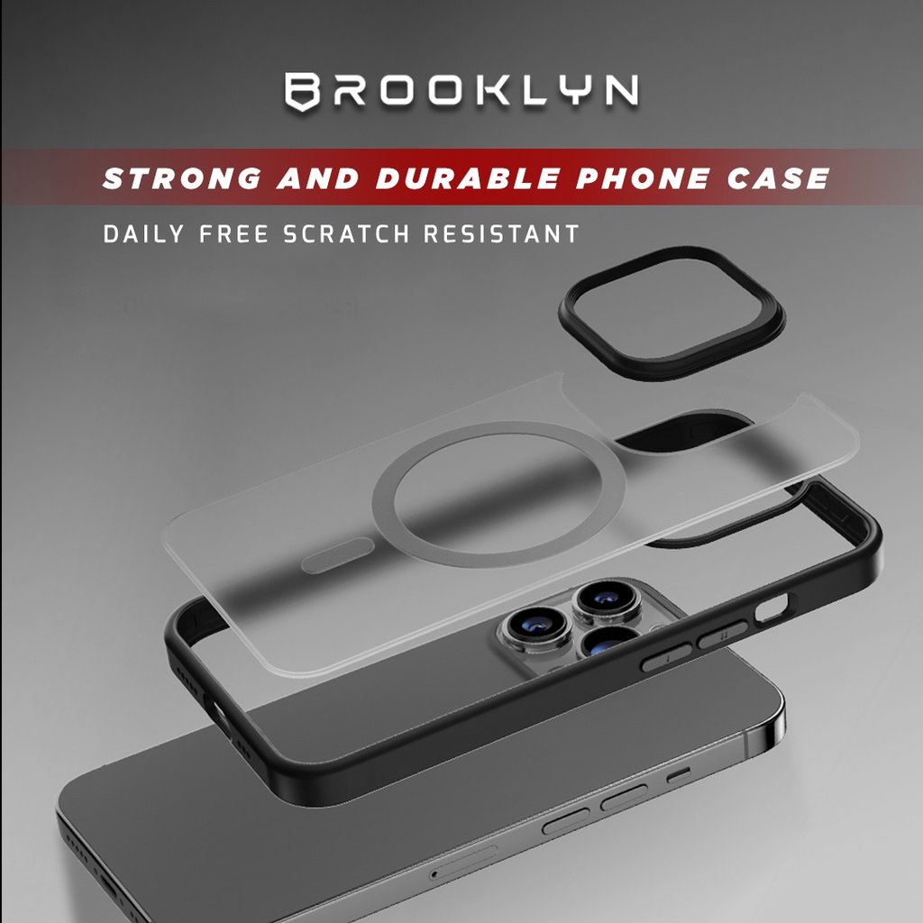 Brooklyn Frost Edition MagSafe Casing: Perlindungan Stylish untuk iPhone 15/14/13 Pro/Max/Plus
